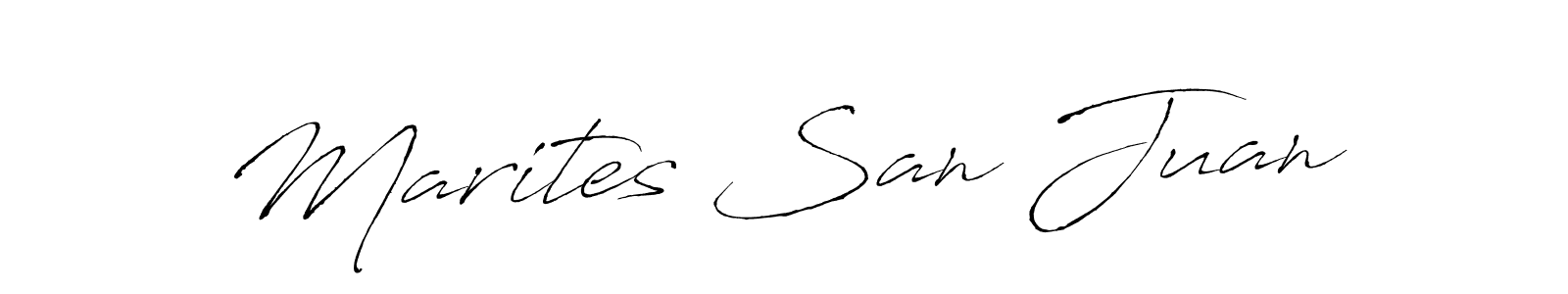 Marites San Juan stylish signature style. Best Handwritten Sign (Antro_Vectra) for my name. Handwritten Signature Collection Ideas for my name Marites San Juan. Marites San Juan signature style 6 images and pictures png