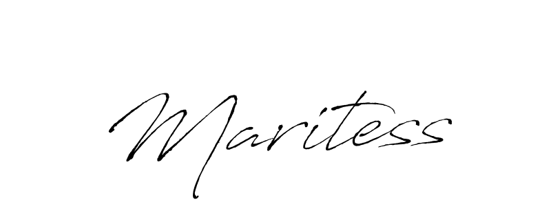 Design your own signature with our free online signature maker. With this signature software, you can create a handwritten (Antro_Vectra) signature for name Maritess. Maritess signature style 6 images and pictures png