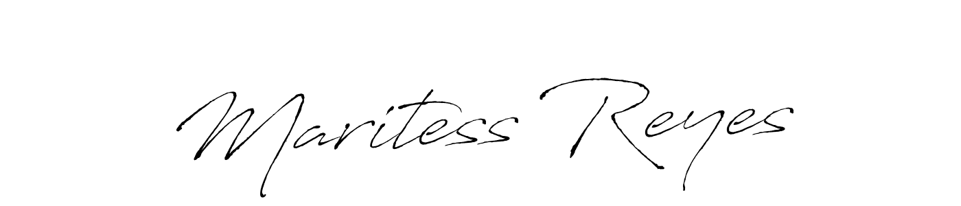 Design your own signature with our free online signature maker. With this signature software, you can create a handwritten (Antro_Vectra) signature for name Maritess Reyes. Maritess Reyes signature style 6 images and pictures png