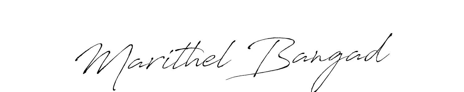 Design your own signature with our free online signature maker. With this signature software, you can create a handwritten (Antro_Vectra) signature for name Marithel Bangad. Marithel Bangad signature style 6 images and pictures png