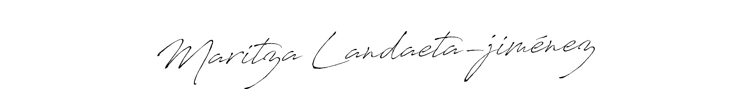 Design your own signature with our free online signature maker. With this signature software, you can create a handwritten (Antro_Vectra) signature for name Maritza Landaeta-jiménez. Maritza Landaeta-jiménez signature style 6 images and pictures png