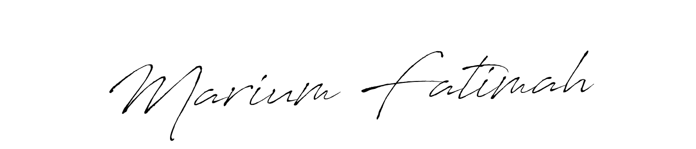 You can use this online signature creator to create a handwritten signature for the name Marium Fatimah. This is the best online autograph maker. Marium Fatimah signature style 6 images and pictures png