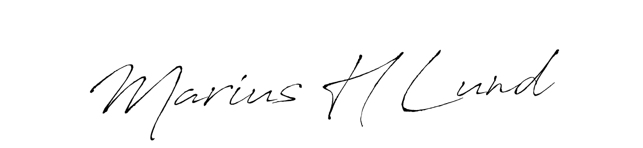 You should practise on your own different ways (Antro_Vectra) to write your name (Marius H Lund) in signature. don't let someone else do it for you. Marius H Lund signature style 6 images and pictures png