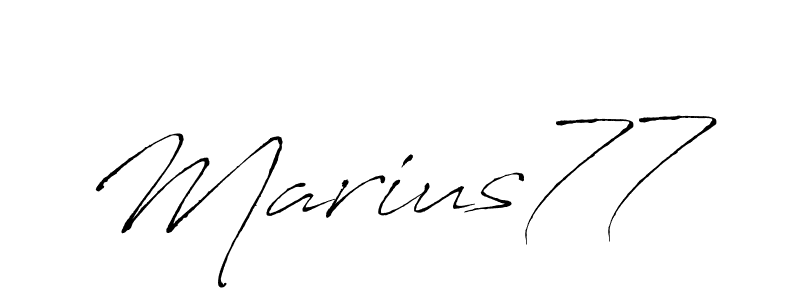 Use a signature maker to create a handwritten signature online. With this signature software, you can design (Antro_Vectra) your own signature for name Marius77. Marius77 signature style 6 images and pictures png