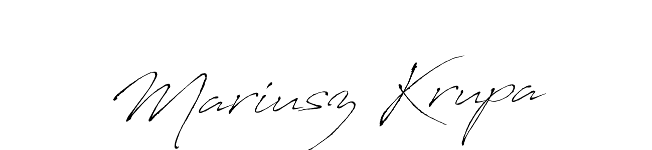 How to Draw Mariusz Krupa signature style? Antro_Vectra is a latest design signature styles for name Mariusz Krupa. Mariusz Krupa signature style 6 images and pictures png