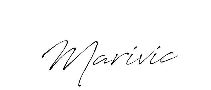 Design your own signature with our free online signature maker. With this signature software, you can create a handwritten (Antro_Vectra) signature for name Marivic. Marivic signature style 6 images and pictures png
