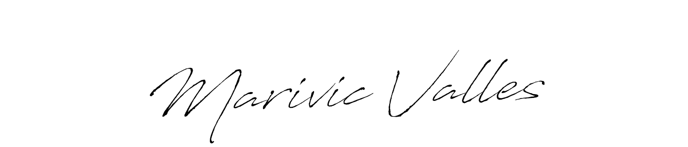 Design your own signature with our free online signature maker. With this signature software, you can create a handwritten (Antro_Vectra) signature for name Marivic Valles. Marivic Valles signature style 6 images and pictures png