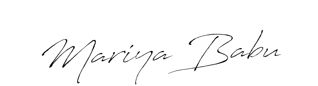 Create a beautiful signature design for name Mariya Babu. With this signature (Antro_Vectra) fonts, you can make a handwritten signature for free. Mariya Babu signature style 6 images and pictures png