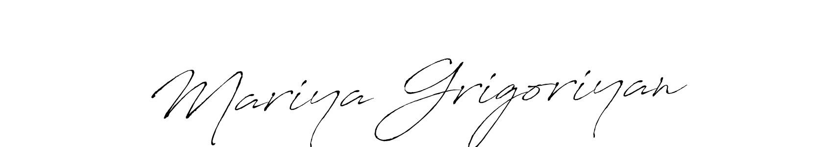 Mariya Grigoriyan stylish signature style. Best Handwritten Sign (Antro_Vectra) for my name. Handwritten Signature Collection Ideas for my name Mariya Grigoriyan. Mariya Grigoriyan signature style 6 images and pictures png