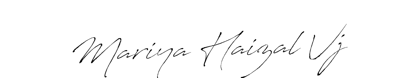 Mariya Haizal Vj stylish signature style. Best Handwritten Sign (Antro_Vectra) for my name. Handwritten Signature Collection Ideas for my name Mariya Haizal Vj. Mariya Haizal Vj signature style 6 images and pictures png