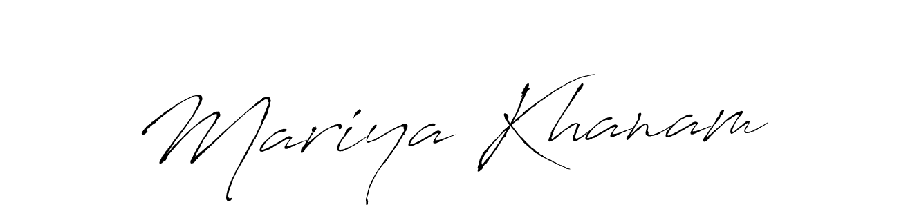 Also we have Mariya Khanam name is the best signature style. Create professional handwritten signature collection using Antro_Vectra autograph style. Mariya Khanam signature style 6 images and pictures png