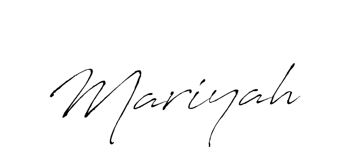 Design your own signature with our free online signature maker. With this signature software, you can create a handwritten (Antro_Vectra) signature for name Mariyah. Mariyah signature style 6 images and pictures png