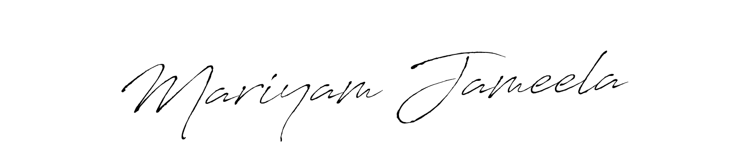 Design your own signature with our free online signature maker. With this signature software, you can create a handwritten (Antro_Vectra) signature for name Mariyam Jameela. Mariyam Jameela signature style 6 images and pictures png