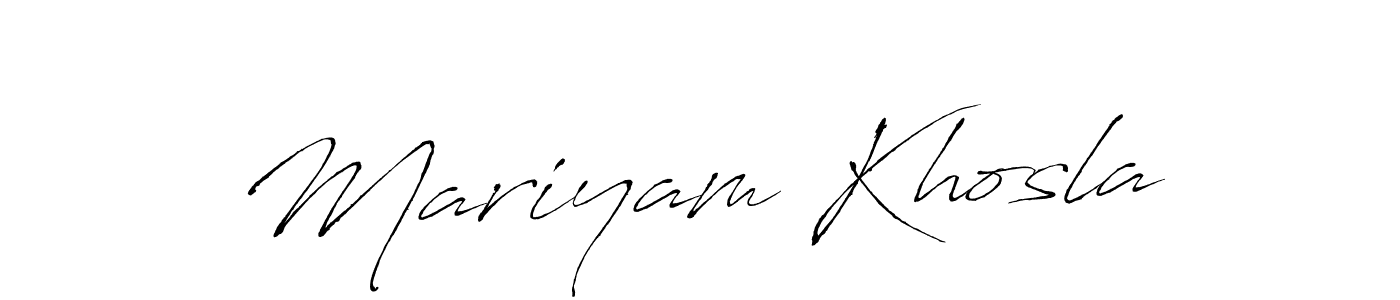 Use a signature maker to create a handwritten signature online. With this signature software, you can design (Antro_Vectra) your own signature for name Mariyam Khosla. Mariyam Khosla signature style 6 images and pictures png