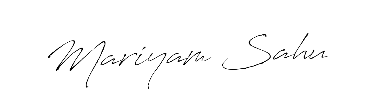 How to make Mariyam Sahu name signature. Use Antro_Vectra style for creating short signs online. This is the latest handwritten sign. Mariyam Sahu signature style 6 images and pictures png