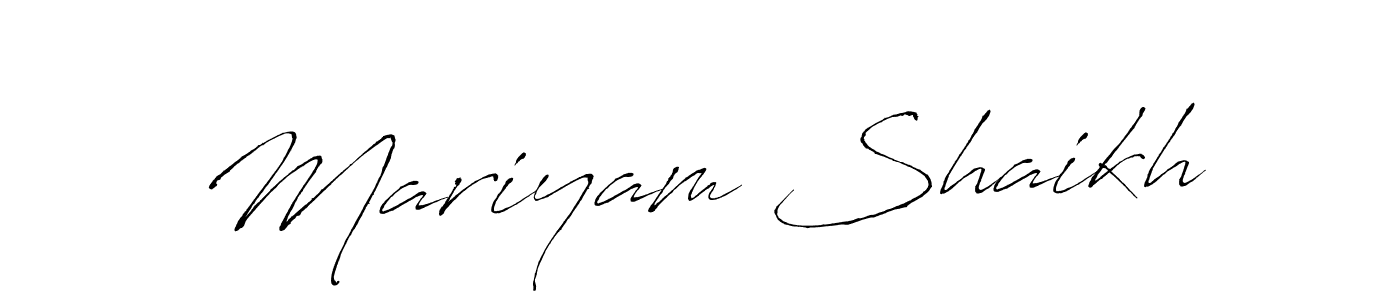 Use a signature maker to create a handwritten signature online. With this signature software, you can design (Antro_Vectra) your own signature for name Mariyam Shaikh. Mariyam Shaikh signature style 6 images and pictures png