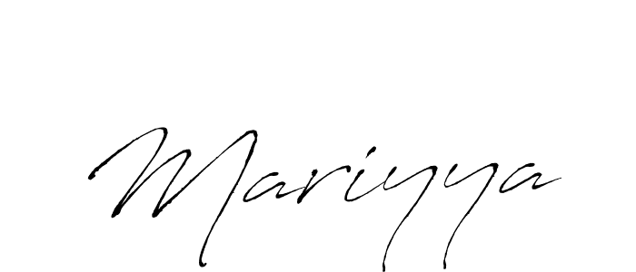How to make Mariyya signature? Antro_Vectra is a professional autograph style. Create handwritten signature for Mariyya name. Mariyya signature style 6 images and pictures png