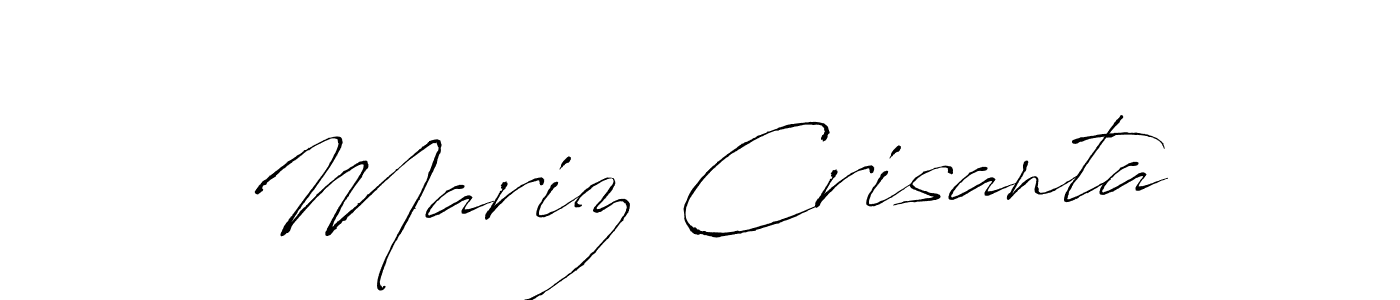 Similarly Antro_Vectra is the best handwritten signature design. Signature creator online .You can use it as an online autograph creator for name Mariz Crisanta. Mariz Crisanta signature style 6 images and pictures png