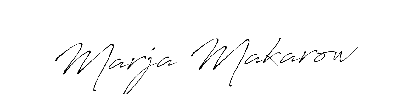 Make a beautiful signature design for name Marja Makarow. Use this online signature maker to create a handwritten signature for free. Marja Makarow signature style 6 images and pictures png