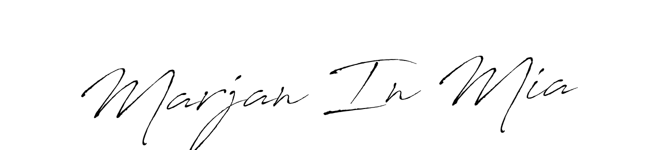 Similarly Antro_Vectra is the best handwritten signature design. Signature creator online .You can use it as an online autograph creator for name Marjan In Mia. Marjan In Mia signature style 6 images and pictures png