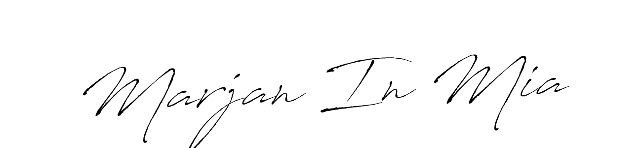 Design your own signature with our free online signature maker. With this signature software, you can create a handwritten (Antro_Vectra) signature for name Marjan In Mia. Marjan In Mia signature style 6 images and pictures png