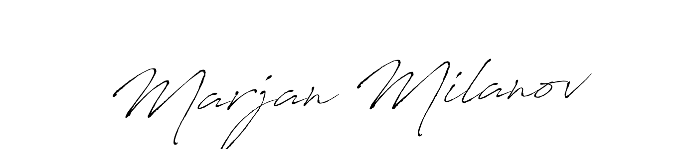 How to make Marjan Milanov name signature. Use Antro_Vectra style for creating short signs online. This is the latest handwritten sign. Marjan Milanov signature style 6 images and pictures png