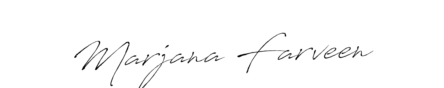 Design your own signature with our free online signature maker. With this signature software, you can create a handwritten (Antro_Vectra) signature for name Marjana Farveen. Marjana Farveen signature style 6 images and pictures png