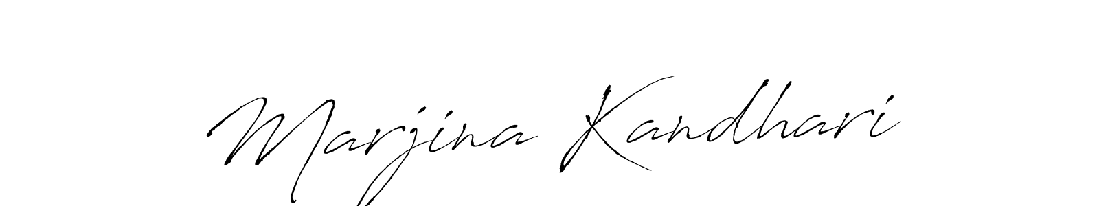 You should practise on your own different ways (Antro_Vectra) to write your name (Marjina Kandhari) in signature. don't let someone else do it for you. Marjina Kandhari signature style 6 images and pictures png