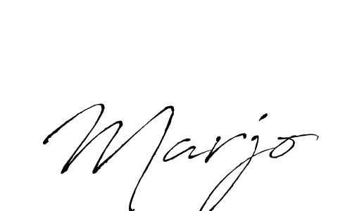 Use a signature maker to create a handwritten signature online. With this signature software, you can design (Antro_Vectra) your own signature for name Marjo. Marjo signature style 6 images and pictures png