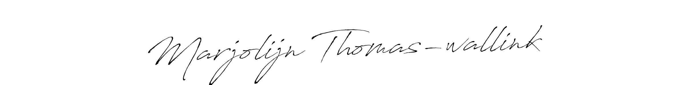 How to make Marjolijn Thomas-wallink name signature. Use Antro_Vectra style for creating short signs online. This is the latest handwritten sign. Marjolijn Thomas-wallink signature style 6 images and pictures png