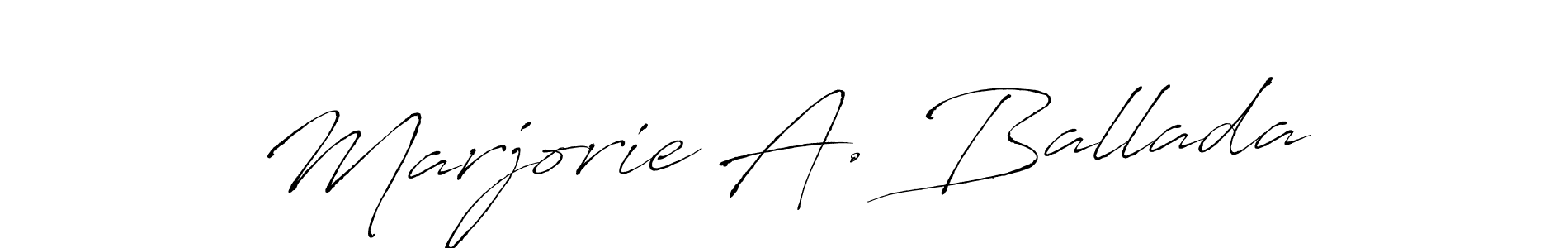 Similarly Antro_Vectra is the best handwritten signature design. Signature creator online .You can use it as an online autograph creator for name Marjorie A. Ballada. Marjorie A. Ballada signature style 6 images and pictures png