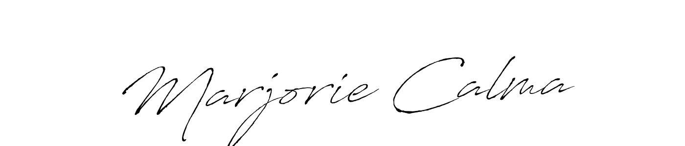 Make a beautiful signature design for name Marjorie Calma. With this signature (Antro_Vectra) style, you can create a handwritten signature for free. Marjorie Calma signature style 6 images and pictures png
