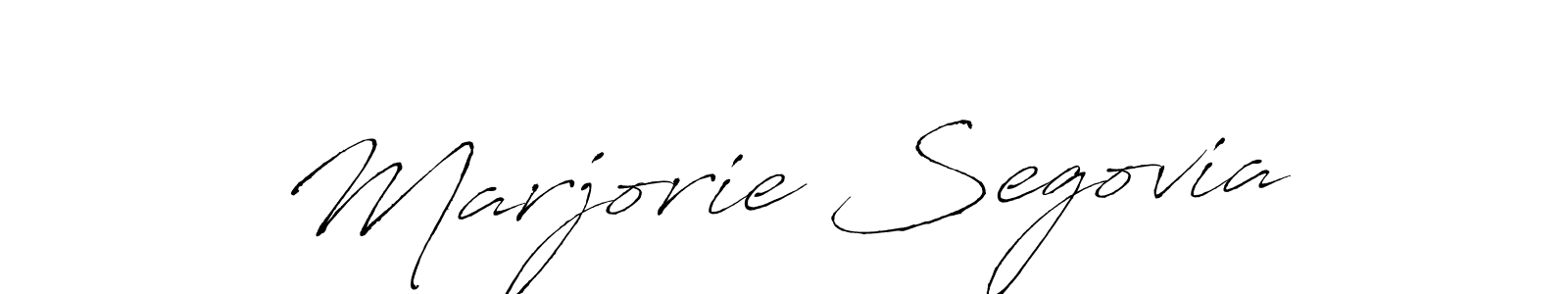 How to make Marjorie Segovia name signature. Use Antro_Vectra style for creating short signs online. This is the latest handwritten sign. Marjorie Segovia signature style 6 images and pictures png