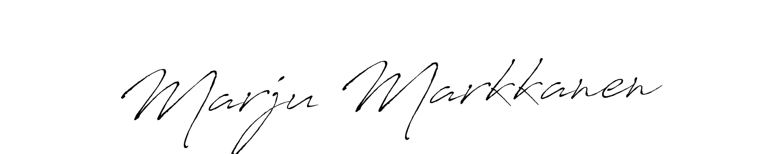 Create a beautiful signature design for name Marju Markkanen. With this signature (Antro_Vectra) fonts, you can make a handwritten signature for free. Marju Markkanen signature style 6 images and pictures png