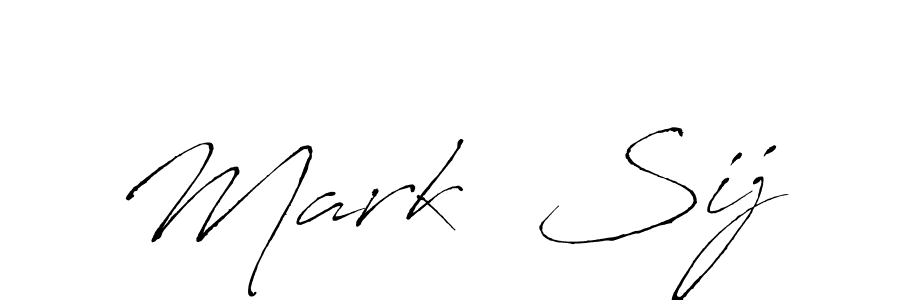 Create a beautiful signature design for name Mark  Sij. With this signature (Antro_Vectra) fonts, you can make a handwritten signature for free. Mark  Sij signature style 6 images and pictures png