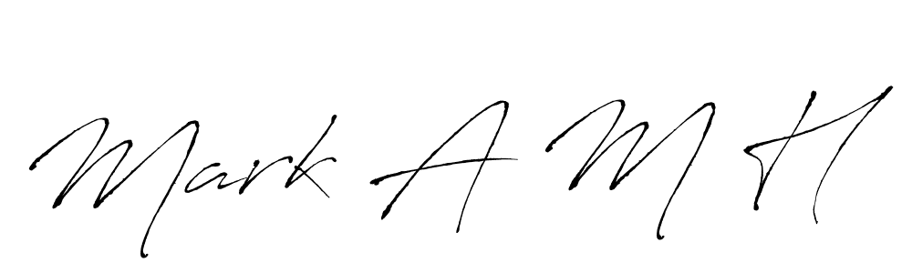 How to make Mark A M H signature? Antro_Vectra is a professional autograph style. Create handwritten signature for Mark A M H name. Mark A M H signature style 6 images and pictures png