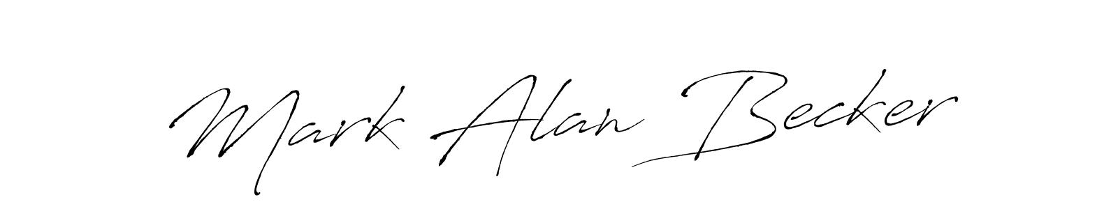 Mark Alan Becker stylish signature style. Best Handwritten Sign (Antro_Vectra) for my name. Handwritten Signature Collection Ideas for my name Mark Alan Becker. Mark Alan Becker signature style 6 images and pictures png