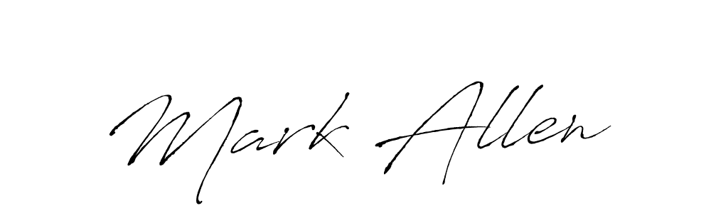 How to make Mark Allen name signature. Use Antro_Vectra style for creating short signs online. This is the latest handwritten sign. Mark Allen signature style 6 images and pictures png