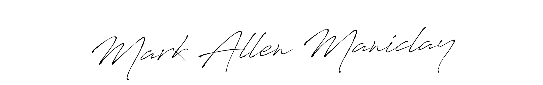 Make a beautiful signature design for name Mark Allen Maniclay. With this signature (Antro_Vectra) style, you can create a handwritten signature for free. Mark Allen Maniclay signature style 6 images and pictures png