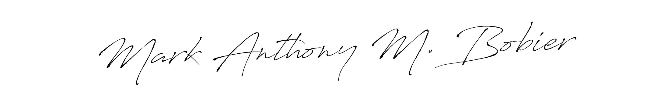 Create a beautiful signature design for name Mark Anthony M. Bobier. With this signature (Antro_Vectra) fonts, you can make a handwritten signature for free. Mark Anthony M. Bobier signature style 6 images and pictures png