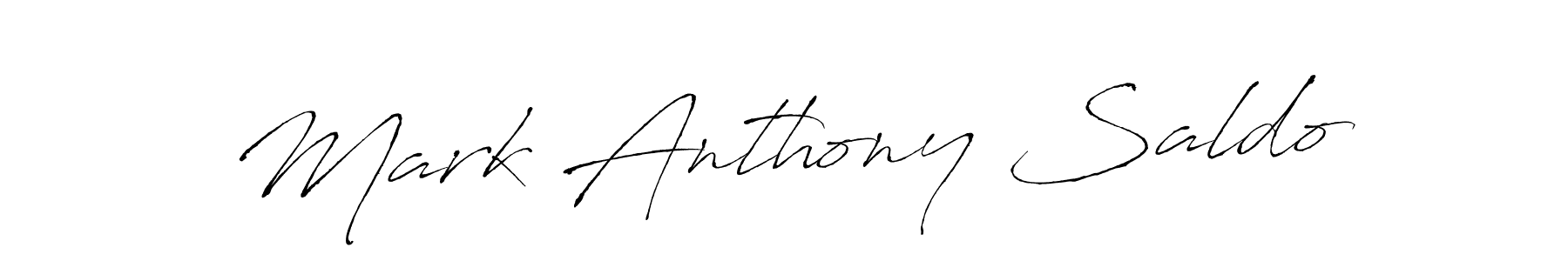 How to make Mark Anthony Saldo name signature. Use Antro_Vectra style for creating short signs online. This is the latest handwritten sign. Mark Anthony Saldo signature style 6 images and pictures png