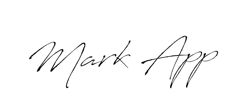Design your own signature with our free online signature maker. With this signature software, you can create a handwritten (Antro_Vectra) signature for name Mark App. Mark App signature style 6 images and pictures png