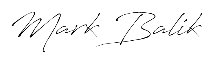 Achieve flawless digital penmanship with Mark Balik name in Antro_Vectra font. The perfect tool for creating online signatures. Mark Balik signature style 6 images and pictures png