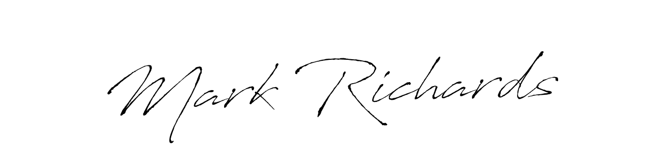 Mark Richards stylish signature style. Best Handwritten Sign (Antro_Vectra) for my name. Handwritten Signature Collection Ideas for my name Mark Richards. Mark Richards signature style 6 images and pictures png