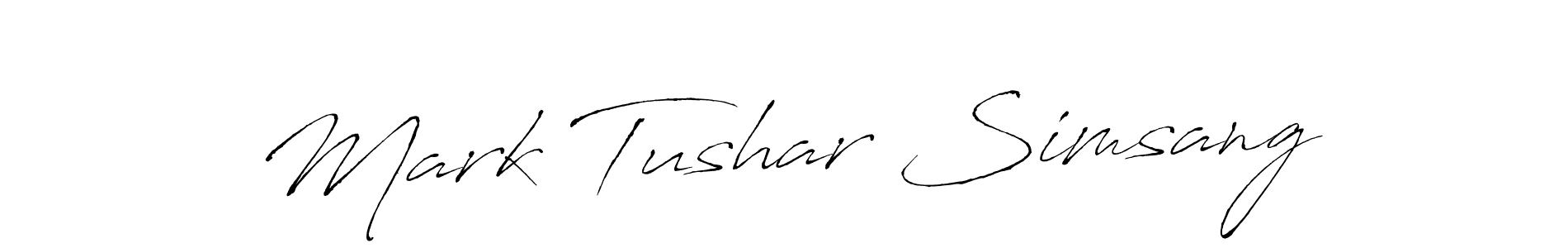 Use a signature maker to create a handwritten signature online. With this signature software, you can design (Antro_Vectra) your own signature for name Mark Tushar Simsang. Mark Tushar Simsang signature style 6 images and pictures png