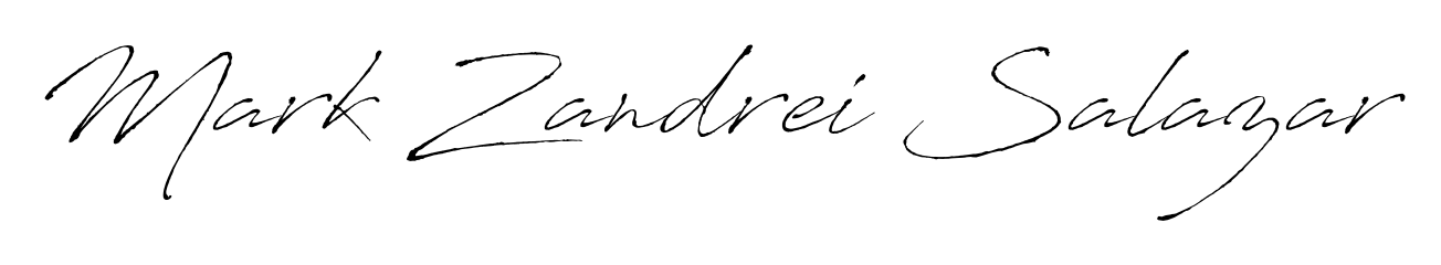 Elevate your brand with a stunning Mark Zandrei Salazar eSignature. The Antro_Vectra style provides a balanced, flowing aesthetic for everyday signing. Mark Zandrei Salazar signature style 6 images and pictures png