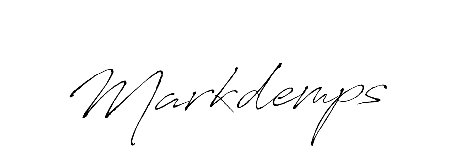 Design your own signature with our free online signature maker. With this signature software, you can create a handwritten (Antro_Vectra) signature for name Markdemps. Markdemps signature style 6 images and pictures png