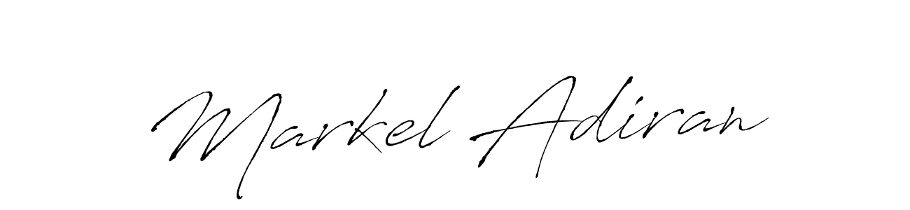 How to make Markel Adiran name signature. Use Antro_Vectra style for creating short signs online. This is the latest handwritten sign. Markel Adiran signature style 6 images and pictures png