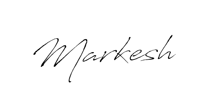 Design your own signature with our free online signature maker. With this signature software, you can create a handwritten (Antro_Vectra) signature for name Markesh. Markesh signature style 6 images and pictures png