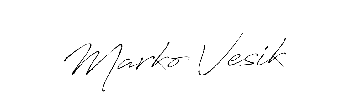 Create a beautiful signature design for name Marko Vesik. With this signature (Antro_Vectra) fonts, you can make a handwritten signature for free. Marko Vesik signature style 6 images and pictures png